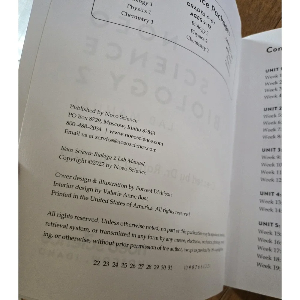 NOEO Biology 2 Lab Manual, Experiment, & Instructors Guide Grades 4-6 Homeschool